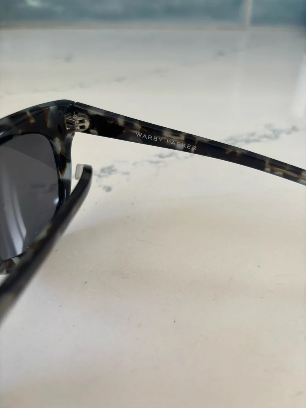 Warby Parker Banks 142 Sunglasses Sea Glass Tortoise Cat Eye